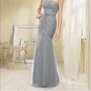 New net formal dress . Morning Fog is the color.